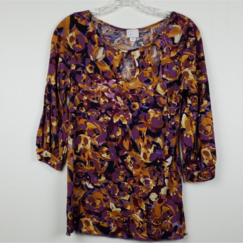 Postmark | 3/4 Sleeve Floral Top-Medium